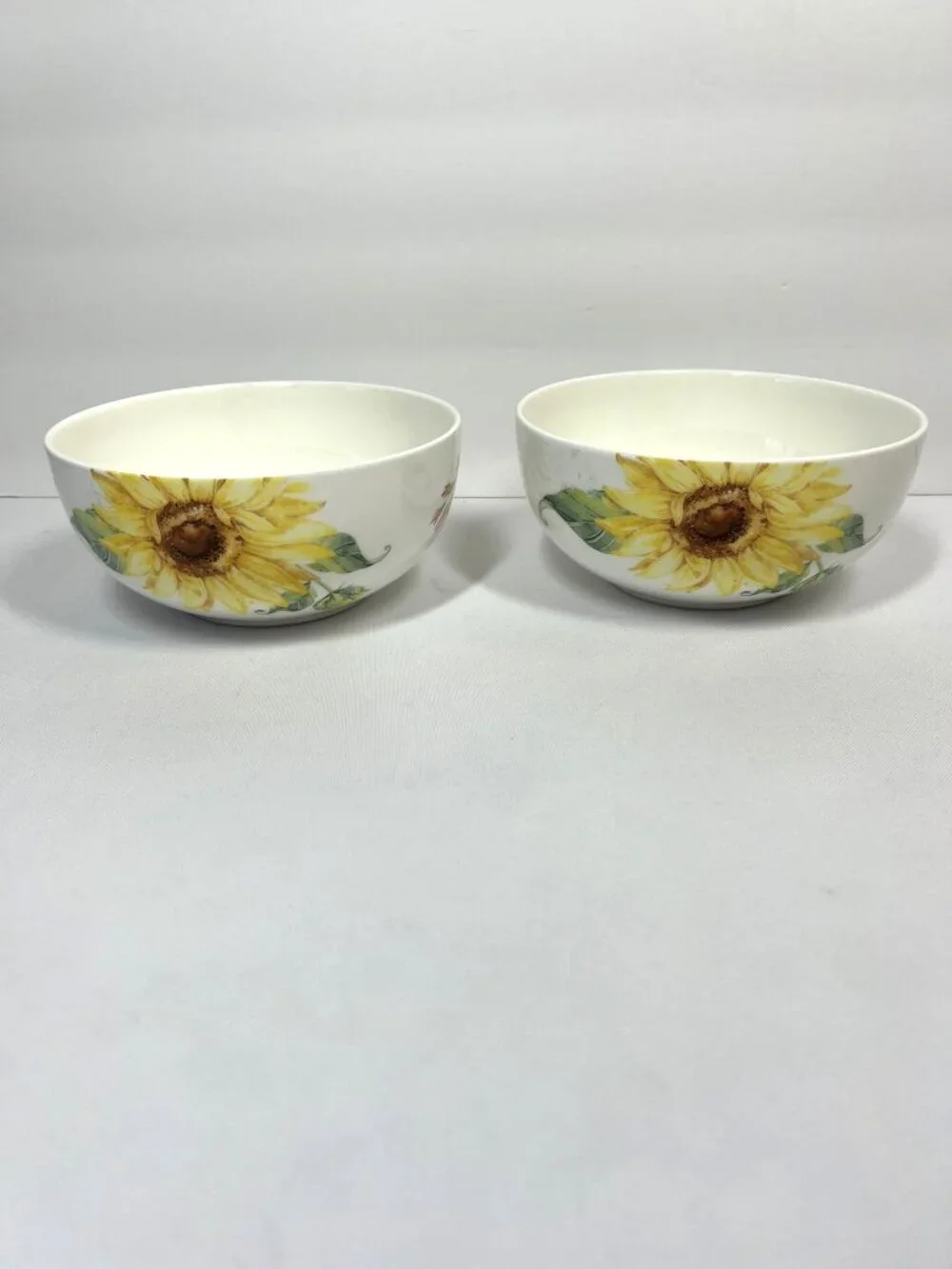Mikasa Sunflower Bowls Bone China Set of Two 6